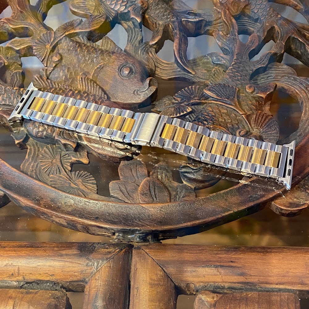 Two-Tone Stainless Steel Watch Band - Gold & Silver